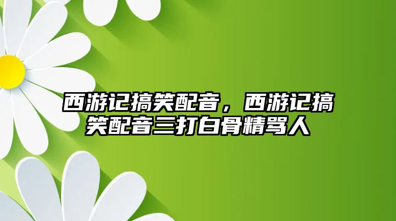 西游記搞笑配音，西游記搞笑配音三打白骨精罵人