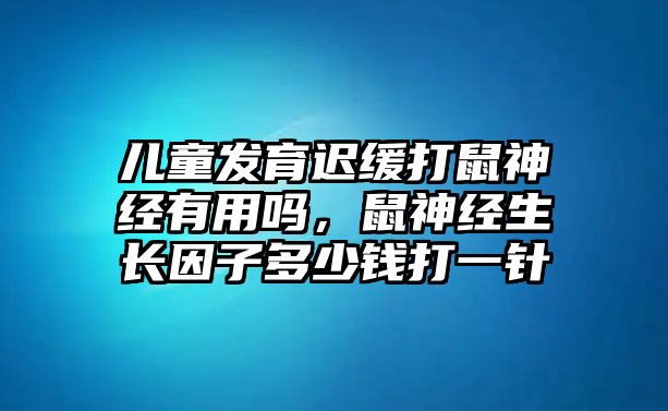 兒童發(fā)育遲緩打鼠神經(jīng)有用嗎，鼠神經(jīng)生長因子多少錢打一針