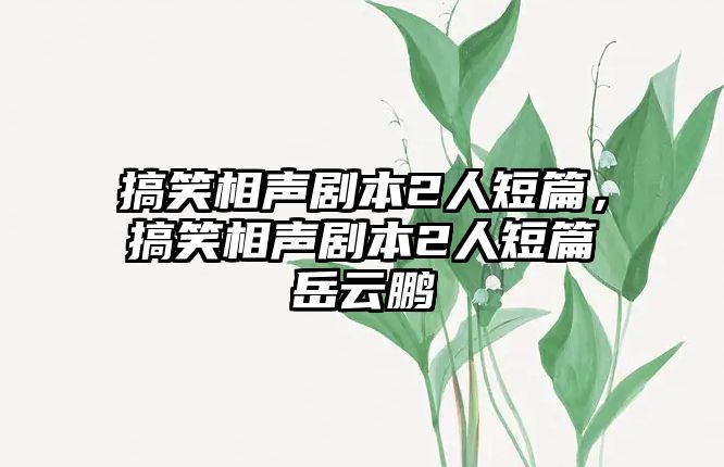 搞笑相聲劇本2人短篇，搞笑相聲劇本2人短篇岳云鵬