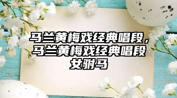 馬蘭黃梅戲經(jīng)典唱段，馬蘭黃梅戲經(jīng)典唱段女駙馬