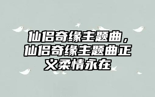 仙侶奇緣主題曲，仙侶奇緣主題曲正義柔情永在