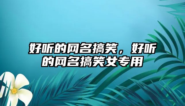 好聽的網(wǎng)名搞笑，好聽的網(wǎng)名搞笑女專用