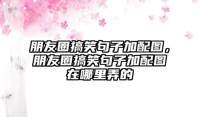 朋友圈搞笑句子加配圖，朋友圈搞笑句子加配圖在哪里弄的