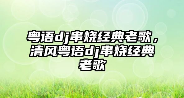 粵語dj串燒經(jīng)典老歌，清風(fēng)粵語dj串燒經(jīng)典老歌