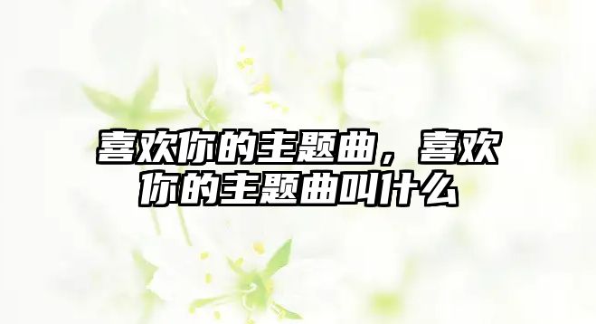 喜歡你的主題曲，喜歡你的主題曲叫什么