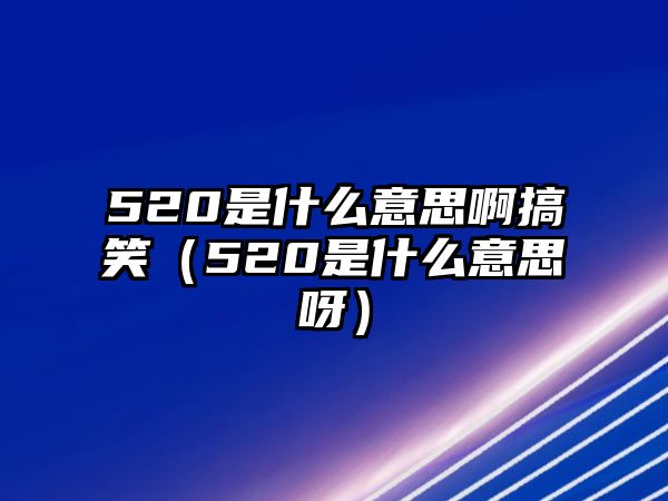 520是什么意思啊搞笑（520是什么意思呀）