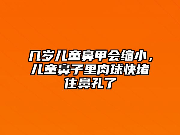 幾歲兒童鼻甲會縮小，兒童鼻子里肉球快堵住鼻孔了