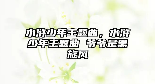 水滸少年主題曲，水滸少年主題曲 爺爺是黑旋風(fēng)