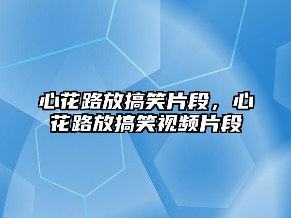 心花路放搞笑片段，心花路放搞笑視頻片段