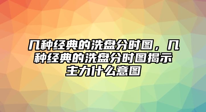 幾種經典的洗盤分時圖，幾種經典的洗盤分時圖揭示主力什么意圖