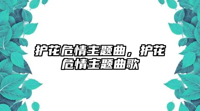 護(hù)花危情主題曲，護(hù)花危情主題曲歌