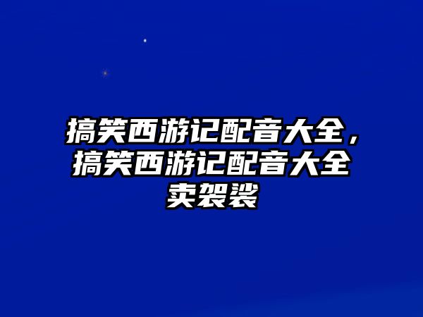 搞笑西游記配音大全，搞笑西游記配音大全賣袈裟