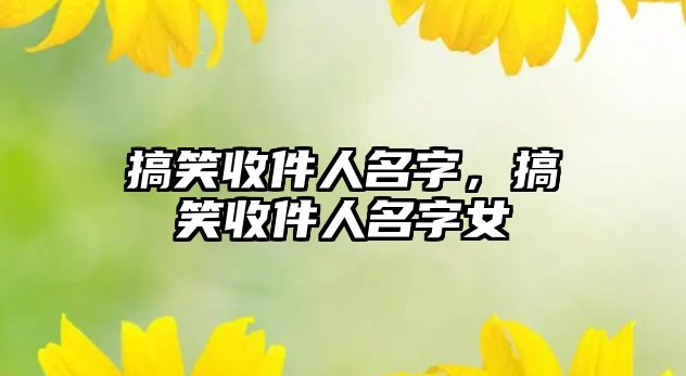 搞笑收件人名字，搞笑收件人名字女