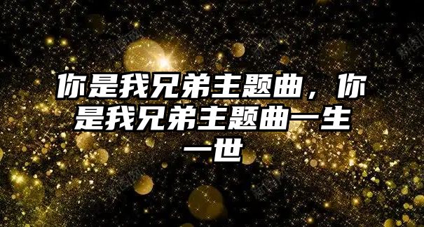 你是我兄弟主題曲，你是我兄弟主題曲一生一世