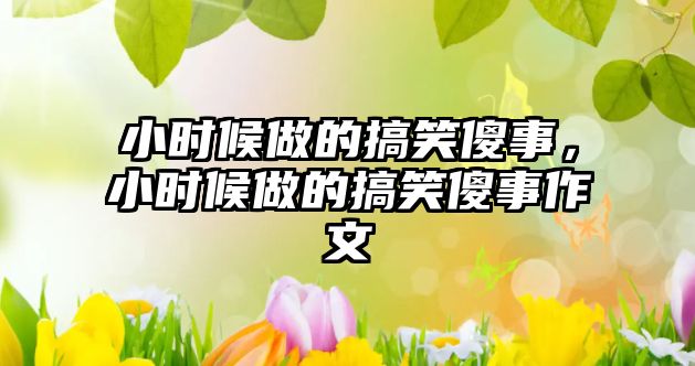 小時(shí)候做的搞笑傻事，小時(shí)候做的搞笑傻事作文