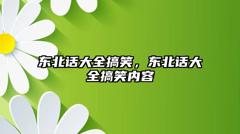 東北話大全搞笑，東北話大全搞笑內(nèi)容