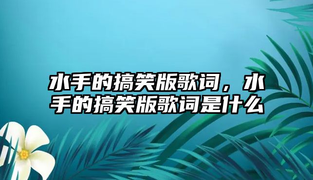 水手的搞笑版歌詞，水手的搞笑版歌詞是什么