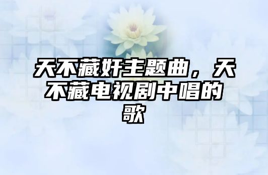 天不藏奸主題曲，天不藏電視劇中唱的歌