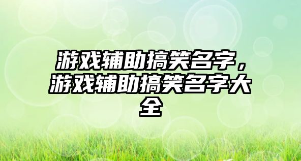 游戲輔助搞笑名字，游戲輔助搞笑名字大全