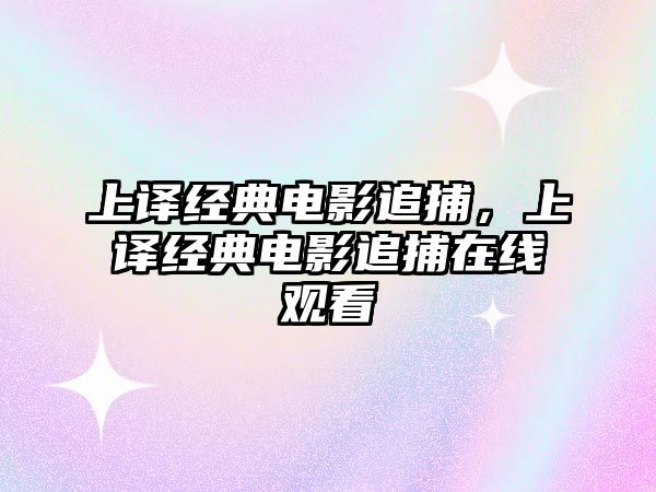 上譯經(jīng)典電影追捕，上譯經(jīng)典電影追捕在線觀看